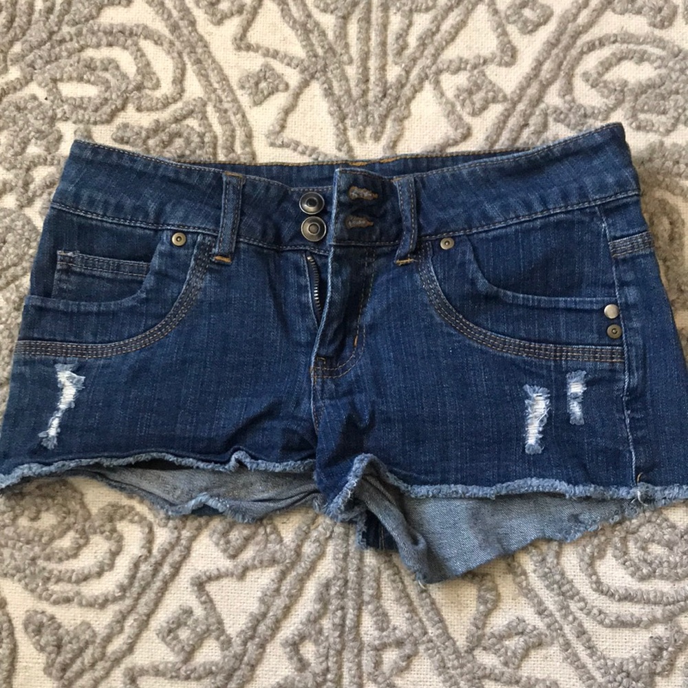 Forever21 Premium Denim Distressed Jean Shorts